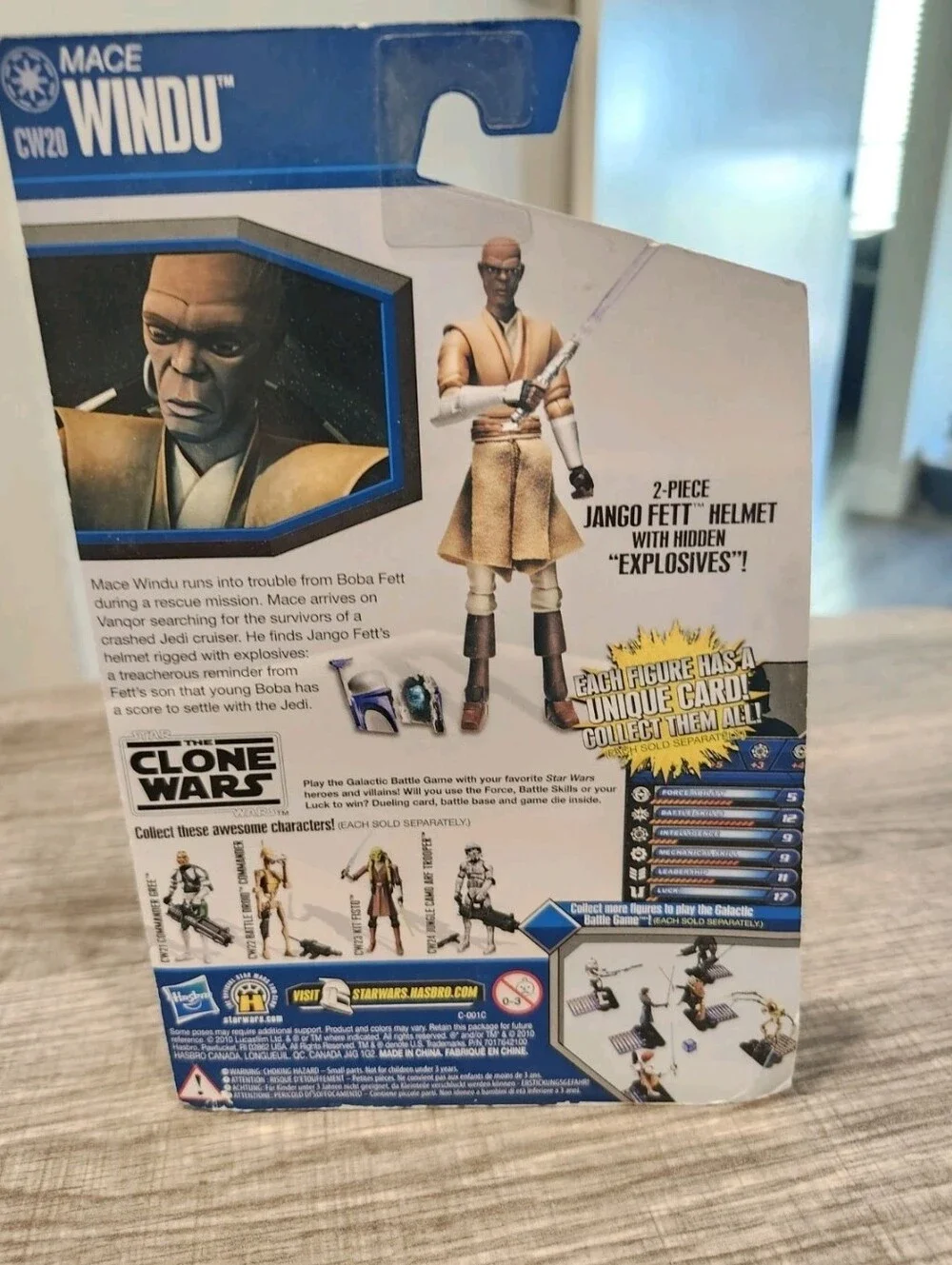 2010 Hasbro Star Wars: The Clone Wars MACE WINDU CW20 Action Figure New